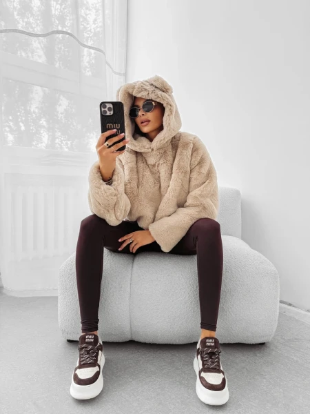 Bluza damska OLAVOGA ELIOLIE 2025 beżowa - maWer Fashion