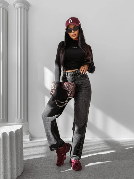 Spodnie damskie OLAVOGA NIDO 2025 czarne - maWer Fashion