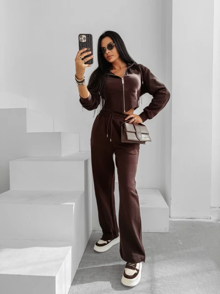Komplet damski OLAVOGA SANCTUARY 2025 brązowy - maWer Fashion