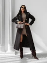Płaszcz damski OLAVOGA ZAUS 2025 czarny - maWer  Fashion