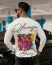 Bluzka męska longsleeve OLAVOGA HUNTER ecru - maWer Fashion