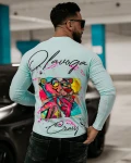 Bluzka męska longsleeve OLAVOGA HUNTER błękit - maWer Fashion