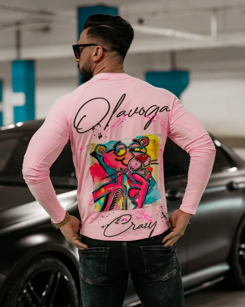 Bluzka męska longsleeve OLAVOGA HUNTER róż - maWer Fashion
