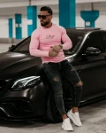 Bluzka męska longsleeve OLAVOGA HUNTER róż - maWer Fashion