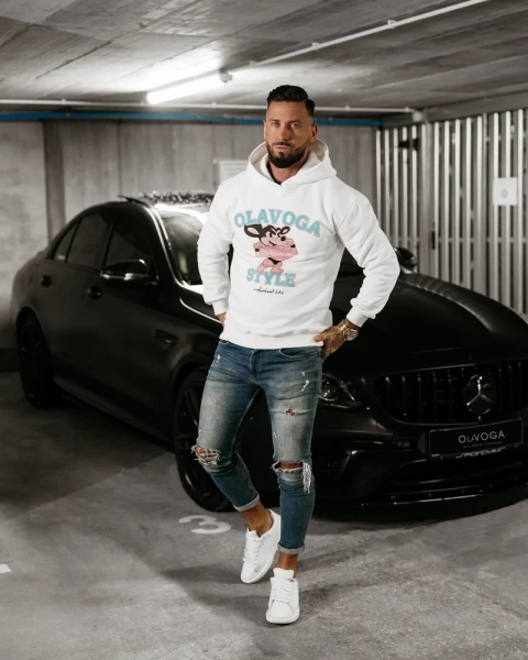 Bluza męska OLAVOGA FORME 2025 ecru - maWer Fashion