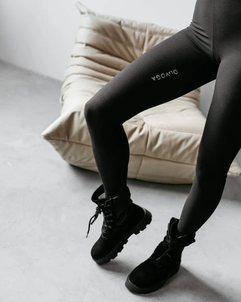 Legginsy damskie OLAVOGA DOPET 2025 czarne  - maWer Fashion