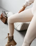 Legginsy damskie OLAVOGA DOPET 2025 beżowe  - maWer Fashion
