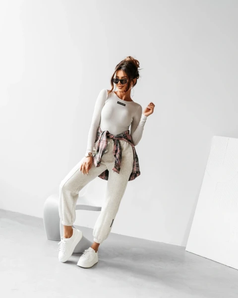 Body damskie OLAVOGA CUERPO 2025 szare  - maWer Fashion