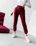 Spodnie damskie OLAVOGA TELO 2025 bordo - mawer Fashion