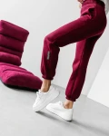 Spodnie damskie OLAVOGA TELO 2025 bordo - mawer Fashion