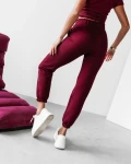 Spodnie damskie OLAVOGA TELO 2025 bordo - mawer Fashion
