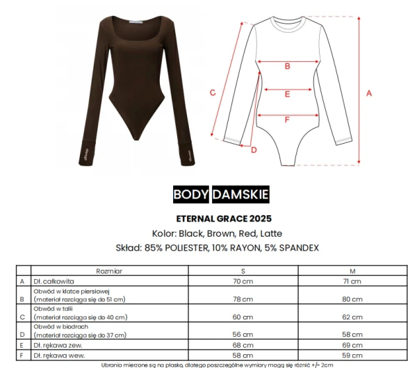 Body damskie OLAVOGA ETERNAL GRACE brąz - maWer Fashion