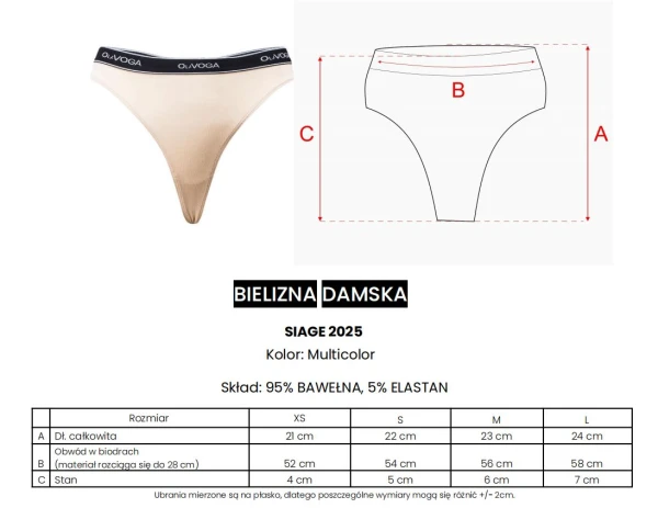 Bielizna damska 3- PACK SIAGE 2025 multikolor - maWer Fashion