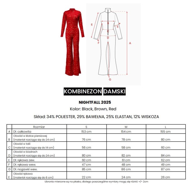 Kombinezon damski OLAVOGA NIGHTFALL 2025 czarny - maWer Fashion