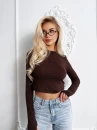 Bluzka damska OLAVOGA SOLENITE brąz - maWer Fashion