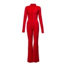 Kombinezon damski OLAVOGA CRYSTAL FLARE 2025 czerwony - maWer Fashion