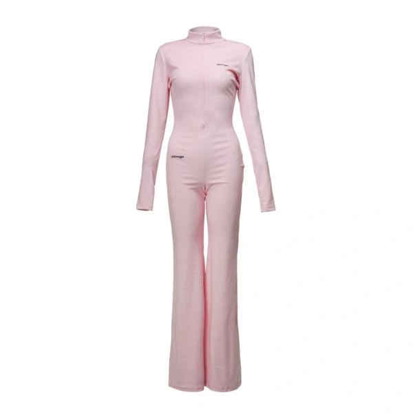 Kombinezon damski OLAVOGA CRYSTAL FLARE 2025 pudrowy róż - maWer Fashion