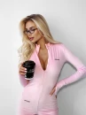 Kombinezon damski OLAVOGA CRYSTAL FLARE 2025 pudrowy róż - maWer Fashion