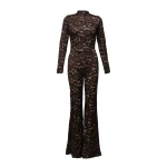 Kombinezon damski OLAVOGA NIGHTFALL 2025 brązowy - maWer Fashion