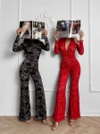 Kombinezon damski OLAVOGA NIGHTFALL 2025 czerwony - maWer Fashion