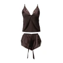 Piżama damska OLAVOGA DESIRE 2025 brązowa - maWer Fashion