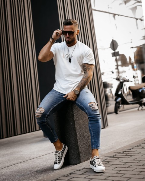 T-shirt męski OLAVOGA HUNTER 2023 ecru – maWer Fashion