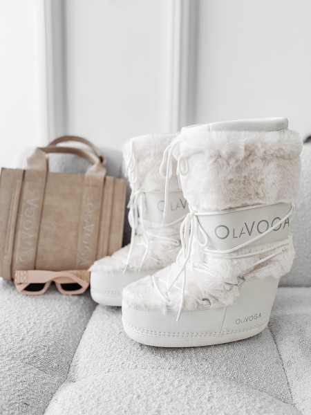 Śniegowce damskie OLAVOGA WENUS 2025 białe - maWer Fashion