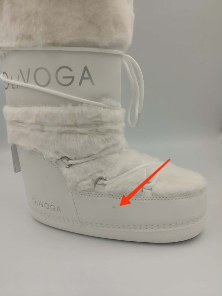 OUTLET Śniegowce damskie OLAVOGA WENUS 2025 białe - produkt ze skazą