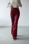 Spodnie damskie OLAVOGA ZENO 2025 bordo  - maWer Fashion