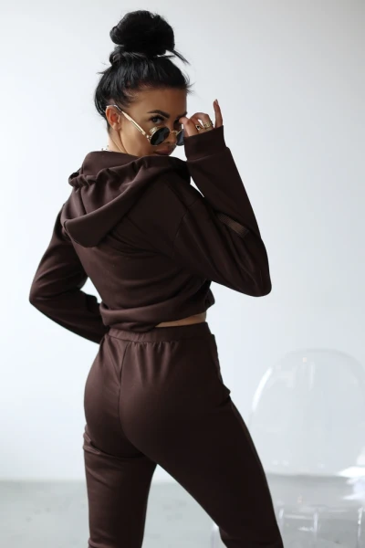Komplet damski OLAVOGA TUTO 2025 brąz - maWer Fashion
