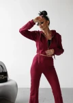 Komplet damski OLAVOGA TUTO 2025 bordo - maWer Fashion