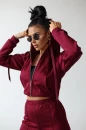 Komplet damski OLAVOGA TUTO 2025 bordo - maWer Fashion