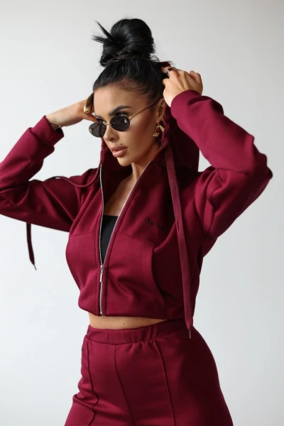 Komplet damski OLAVOGA TUTO 2025 bordo - maWer Fashion