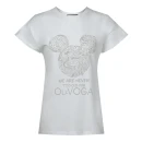 T-shirt damski OLAVOGA SOURIS 2025 ecru - maWer Fashion
