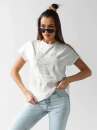 T-shirt damski OLAVOGA SOURIS 2025 ecru - maWer Fashion