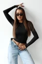 Bluzka damska OLAVOGA BASIT 2025 czarna - maWer Fashion