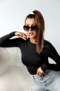 Bluzka damska OLAVOGA BASIT 2025 czarna - maWer Fashion