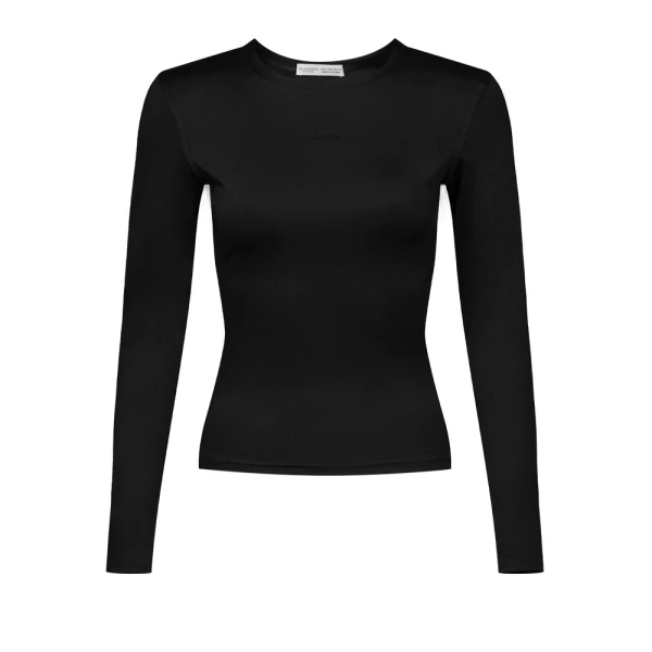 Bluzka damska OLAVOGA BASIT 2025 czarna - maWer Fashion