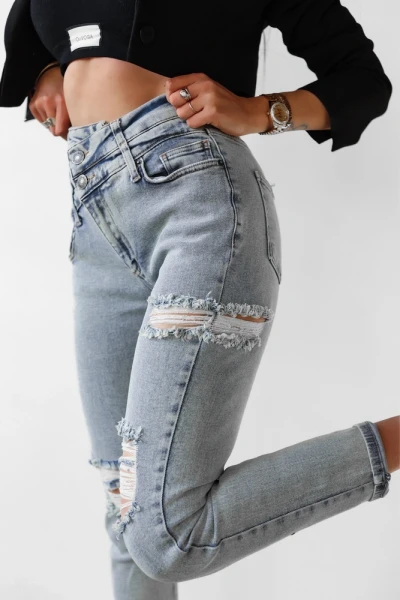 Spodnie jeansowe damskie OLAVOGA LUNA 2025 jeans - maWer Fashion