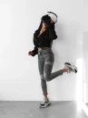 Spodnie jeansowe damskie OLAVOGA LUNA 2025 szare - maWer Fashion
