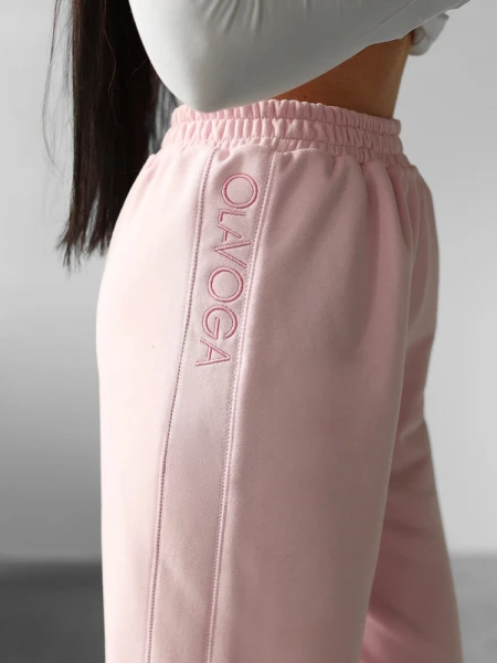 Spodnie damskie OLAVOGA HOYO 2025 pudrowy róż - maWer Fashion