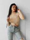 Sweter damski OLAVOGA PIPER 2025 beż - maWer Fashion