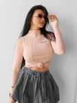 Sweter damski OLAVOGA PIPER 2025 pudrowy róż - maWer Fashion