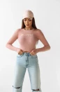 Sweter damski OLAVOGA JACQUELINE 2025 pudrowy róż - maWer Fashion