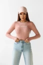 Sweter damski OLAVOGA JACQUELINE 2025 pudrowy róż - maWer Fashion