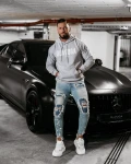 Bluza męska OLAVOGA COLD 2025 szara - maWer Fashion