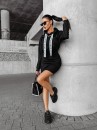 Sportowa sukienka damska OLAVOGA EVORA czarna - maWer Fashion