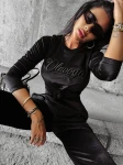 Welurowy komplet damski OLAVOGA SOULMATE czarny – maWer Fashion