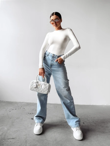 Body damskie OLAVOGA PELLE 2025 ecru  - maWer Fashion