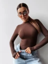 Body damskie OLAVOGA PELLE 2025 brązowe  - maWer Fashion